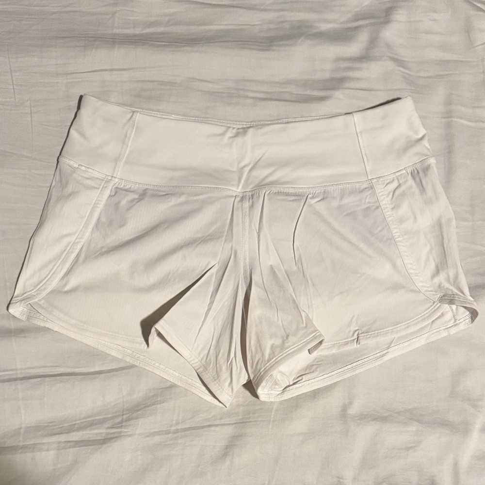 Women's Lululemon White Athletic Shorts